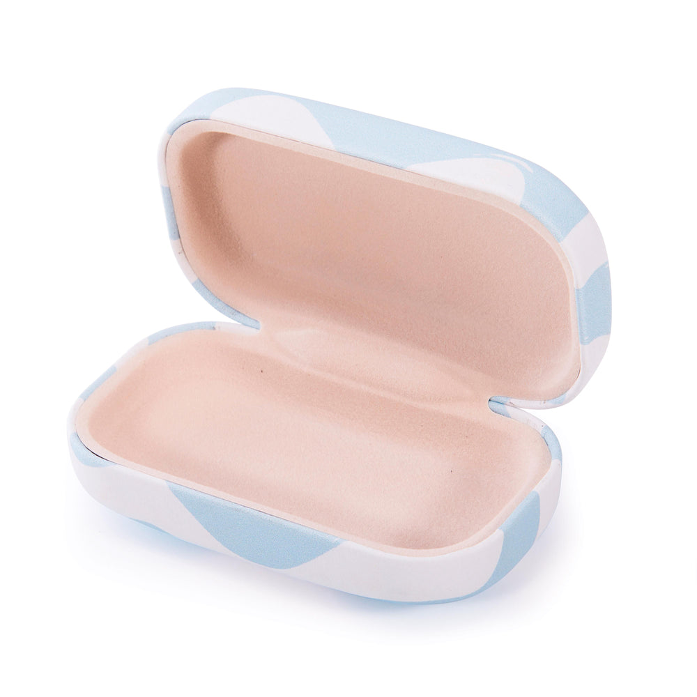 IS Gifts | Hard Shell Travel Case - Blue/White | Shut the Front Door