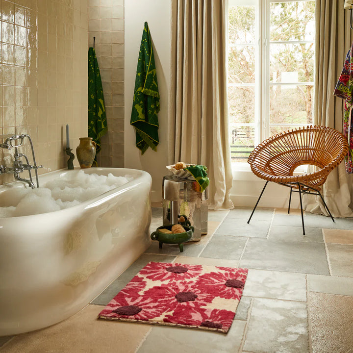 SAGE & CLARE | Isabella Bath Mat - Crimson | Shut the Front Door