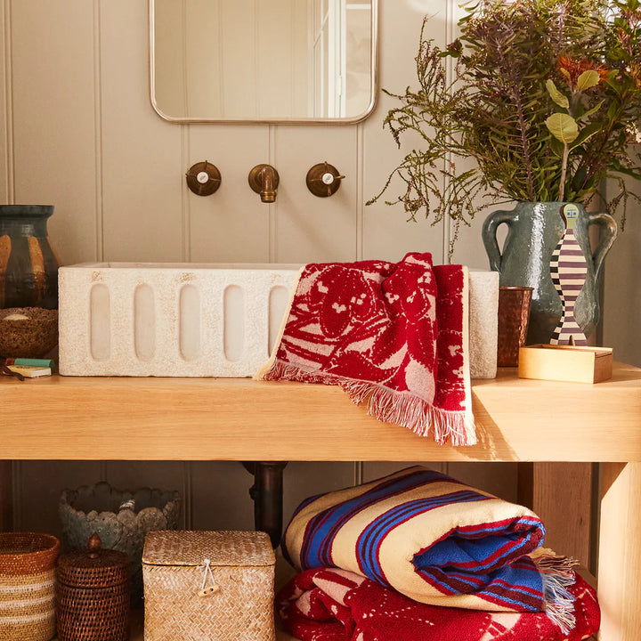 SAGE & CLARE | Lucia Face Washer Set - Crimson | Shut the Front Door