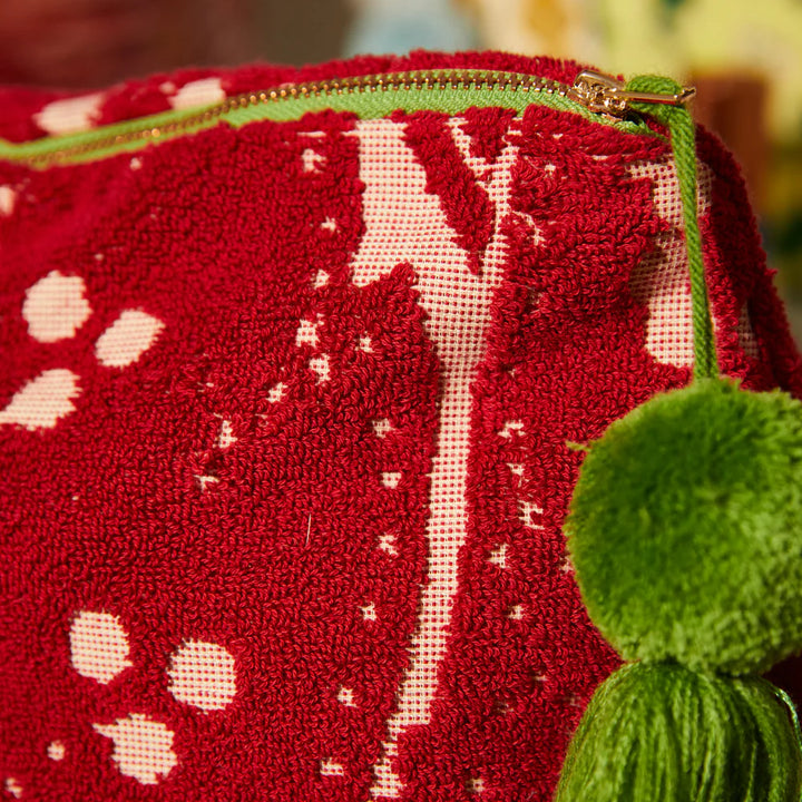 SAGE & CLARE | Lucia Terry Pouch - Crimson Small | Shut the Front Door