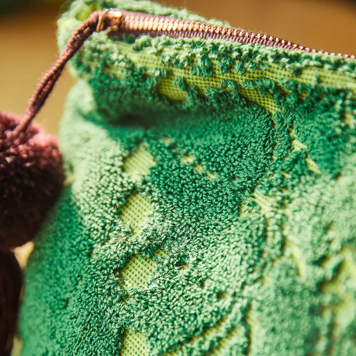 SAGE & CLARE | Lucia Terry Pouch - Kelp Small | Shut the Front Door