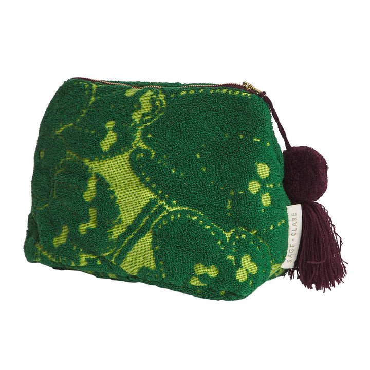 SAGE & CLARE | Lucia Terry Pouch - Kelp Small | Shut the Front Door