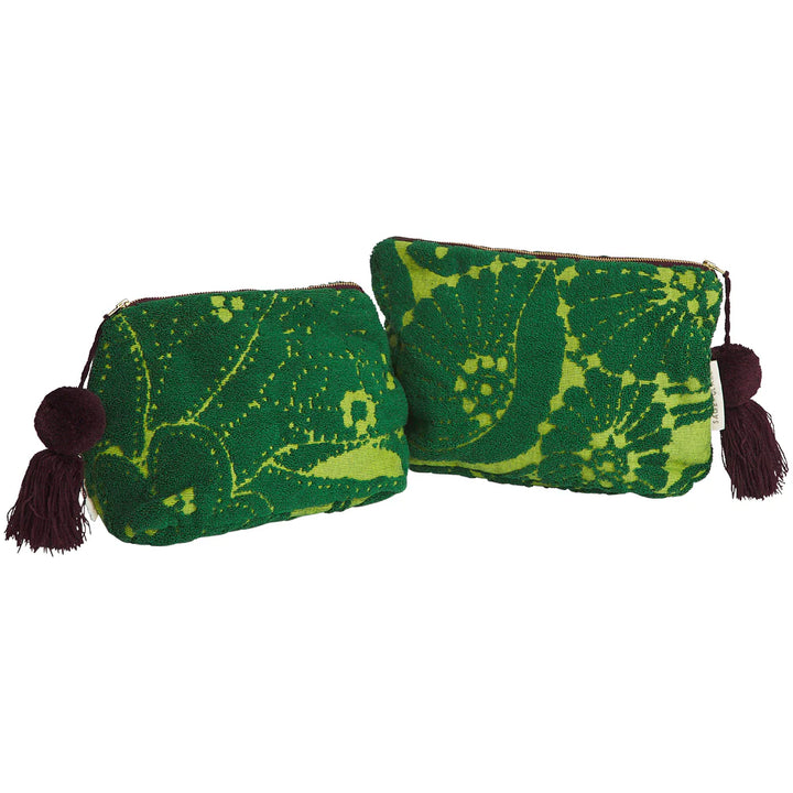 SAGE & CLARE | Lucia Terry Pouch - Kelp Small | Shut the Front Door