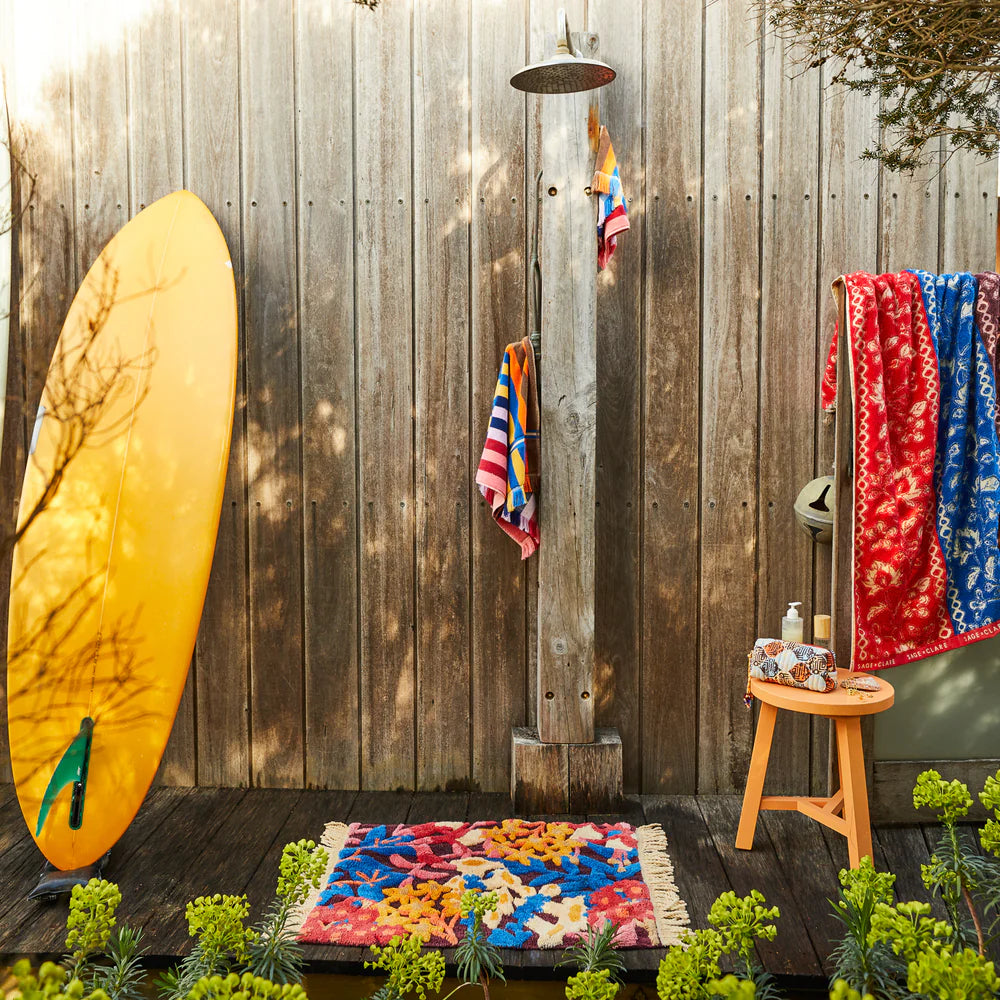 SAGE & CLARE | Francesca Bath Mat - Garnet | Shut the Front Door