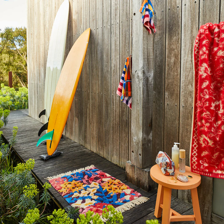 SAGE & CLARE | Francesca Bath Mat - Garnet | Shut the Front Door