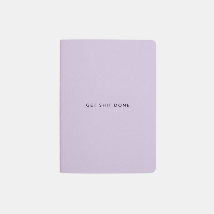 Mi Goals | Get Shit Done Notebook A6 Lilac | Shut the Front Door