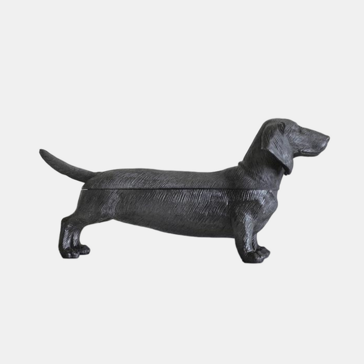 White Moose | Dachshund Secret Bowl - Black | Shut the Front Door