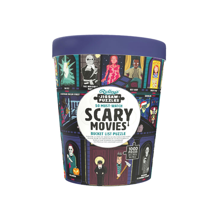 Ridleys | Bucket List Puzzle - 50 Must-Watch Scary Movies 1000pcs | Shut the Front Door
