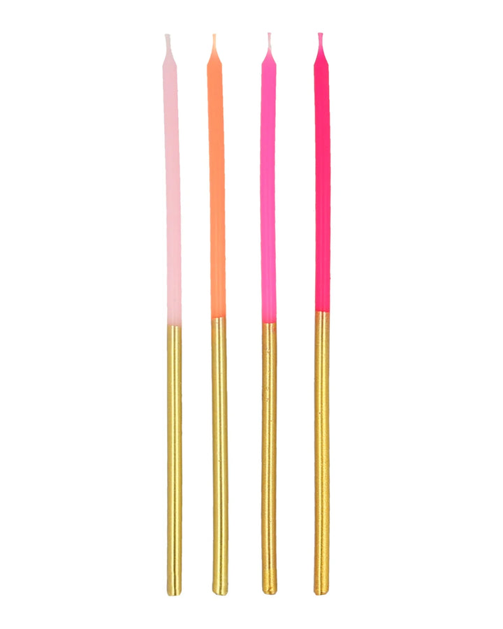 Meri Meri | Gold Dipped Pink Mix Candles | Shut the Front Door