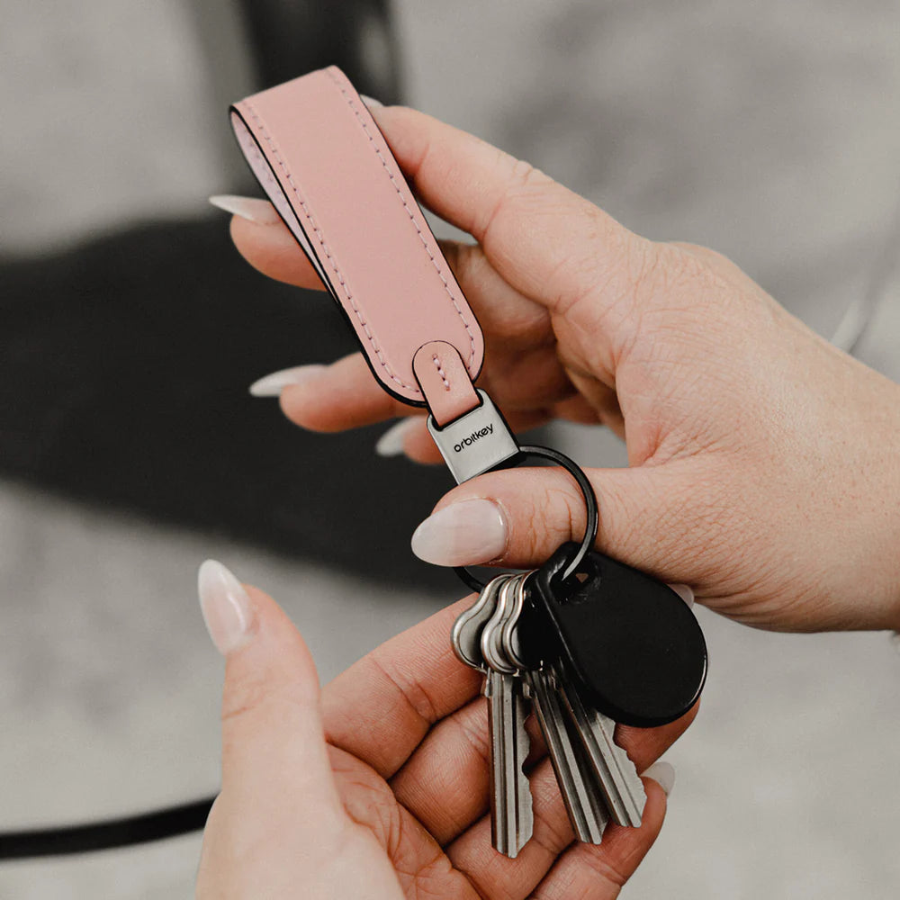 Orbitkey | Loop Keychain Leather - Cotton Candy | Shut the Front Door