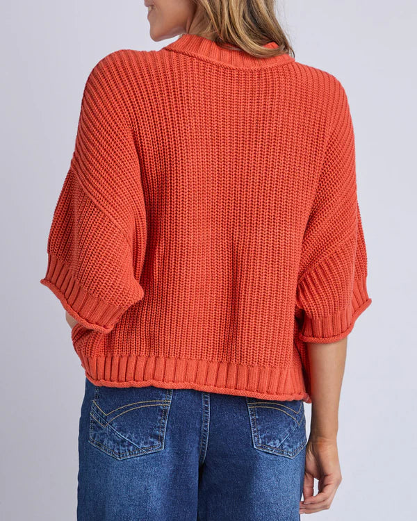 Elm Knitwear | Luela Short Sleeve Knit - Orange | Shut the Front Door