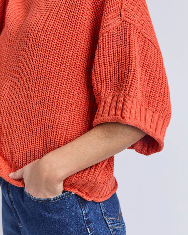 Elm Knitwear | Luela Short Sleeve Knit - Orange | Shut the Front Door