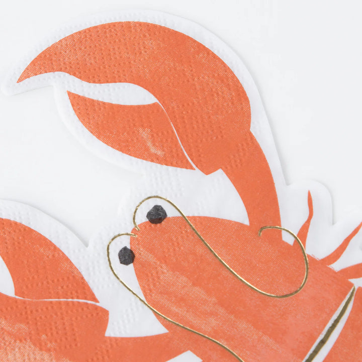 Meri Meri | Lobster Napkins - Large | Shut the Front Door
