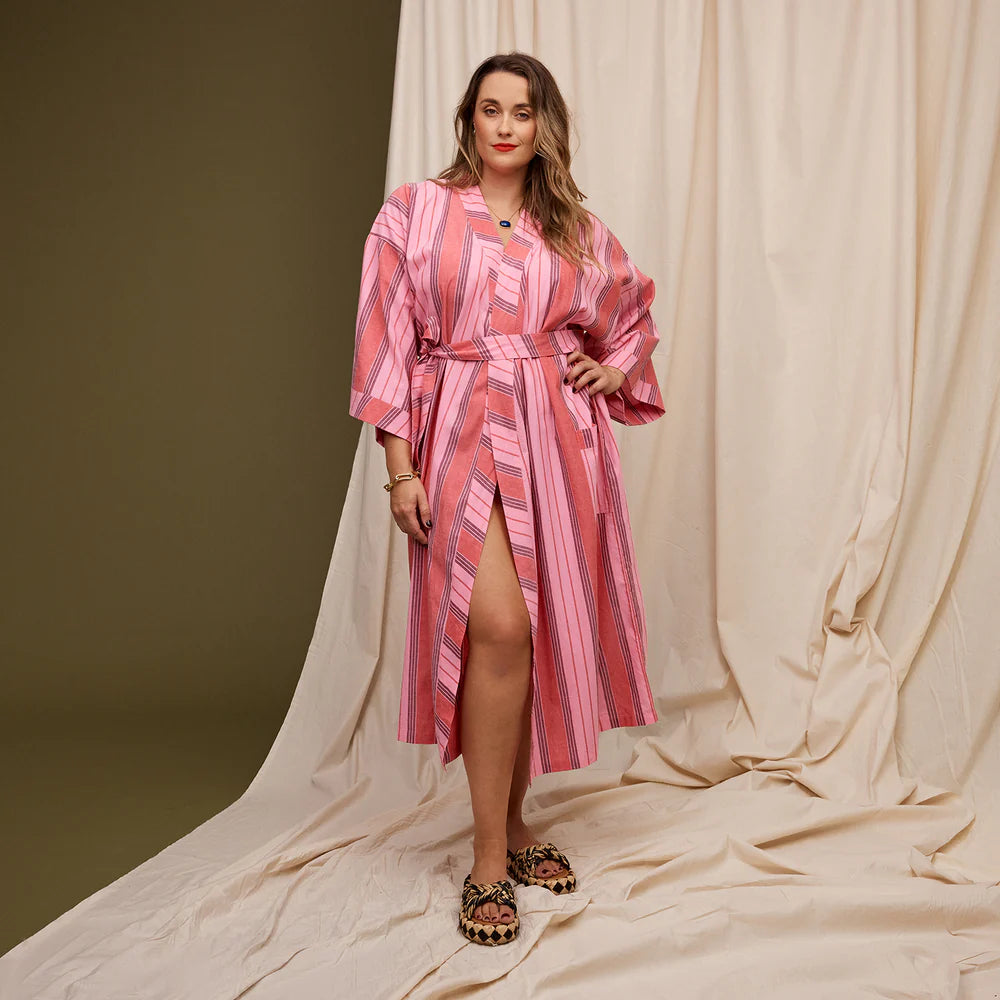 SAGE & CLARE | Brigitte Cotton Bath Robe - Scarlet | Shut the Front Door