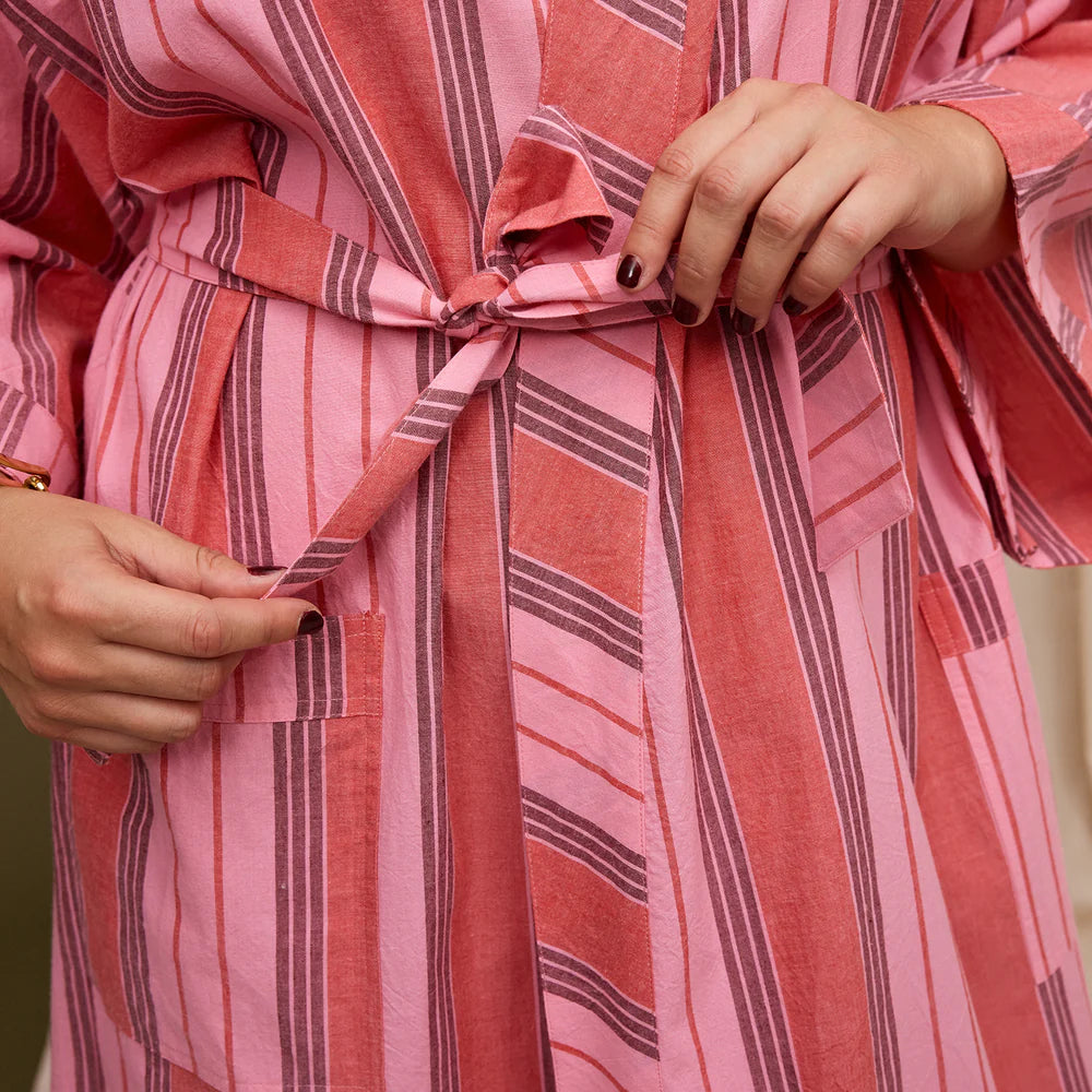 SAGE & CLARE | Brigitte Cotton Bath Robe - Scarlet | Shut the Front Door