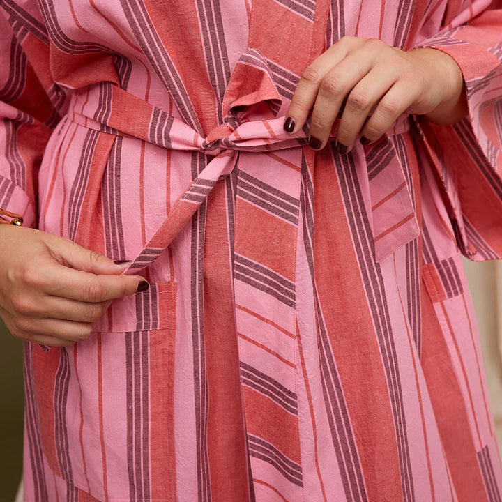 SAGE & CLARE | Brigitte Cotton Bath Robe - Scarlet | Shut the Front Door