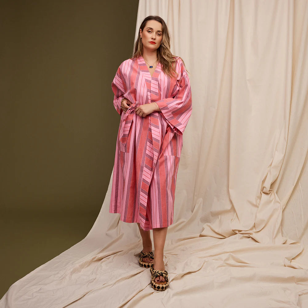 SAGE & CLARE | Brigitte Cotton Bath Robe - Scarlet | Shut the Front Door