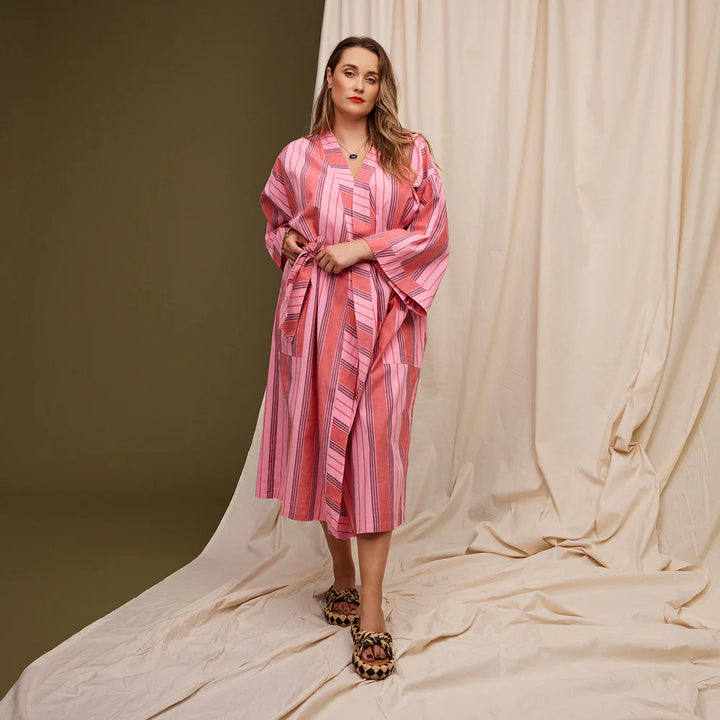 SAGE & CLARE | Brigitte Cotton Bath Robe - Scarlet | Shut the Front Door