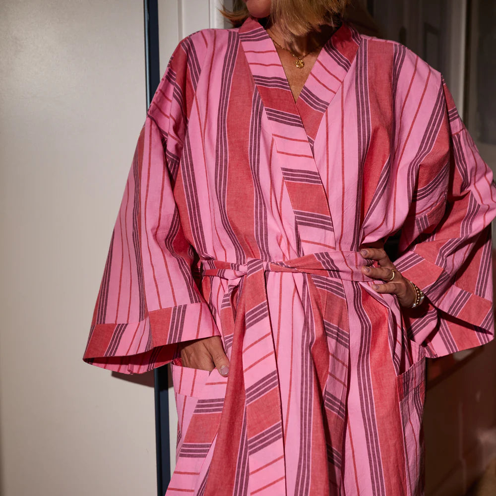 SAGE & CLARE | Brigitte Cotton Bath Robe - Scarlet | Shut the Front Door