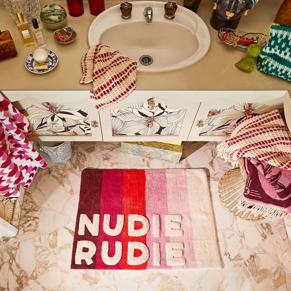 SAGE & CLARE | Dariel Nudie Bath Mat - Scarlet | Shut the Front Door