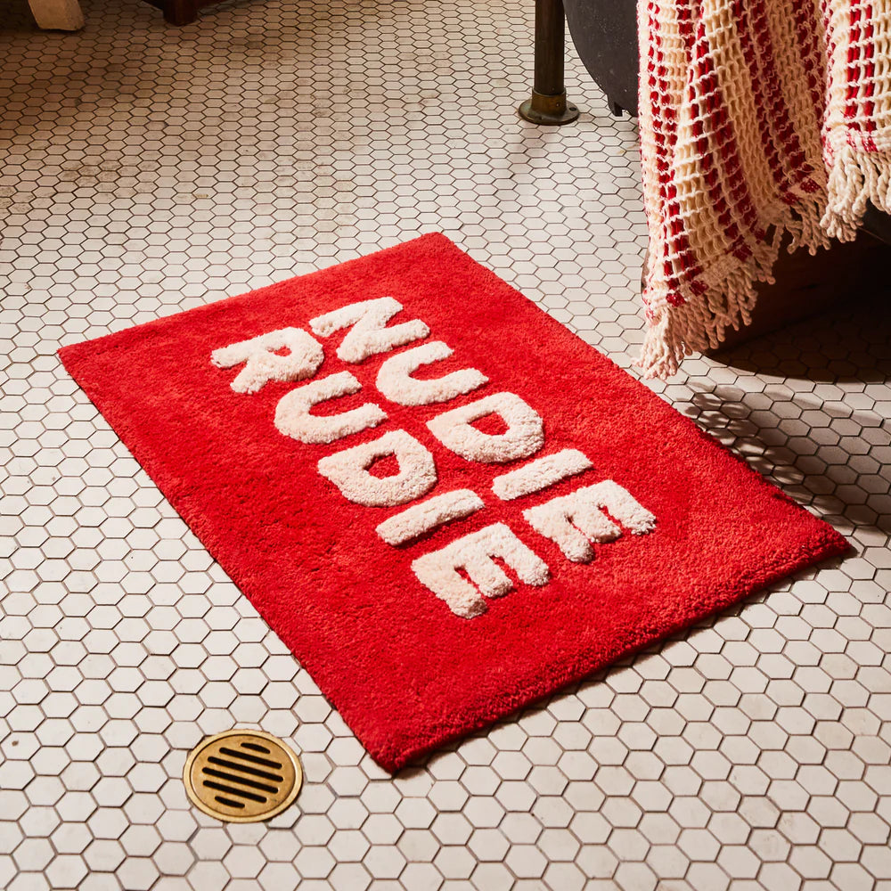 SAGE & CLARE | Tula Nudie Bath Mat Mini - Scarlet | Shut the Front Door