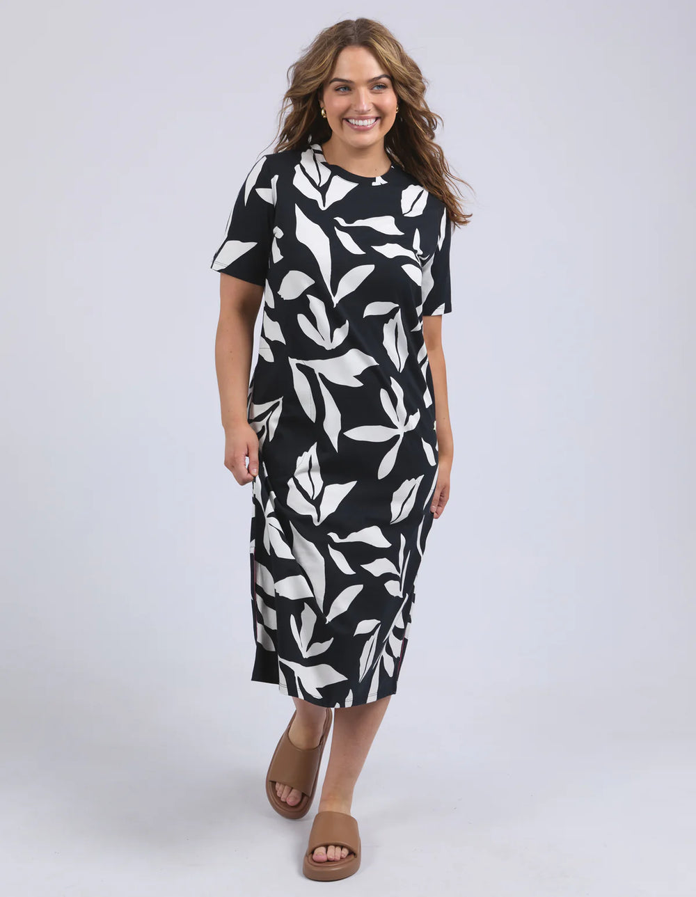Elm Knitwear | Mimosa Tee Dress - Print Black | Shut the Front Door