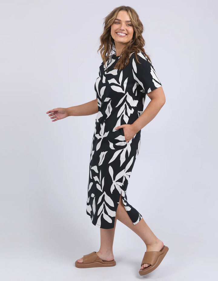 Elm Knitwear | Mimosa Tee Dress - Print Black | Shut the Front Door