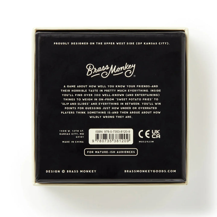 Brass Monkey | Overated/Underrated Social Game | Shut the Front Door