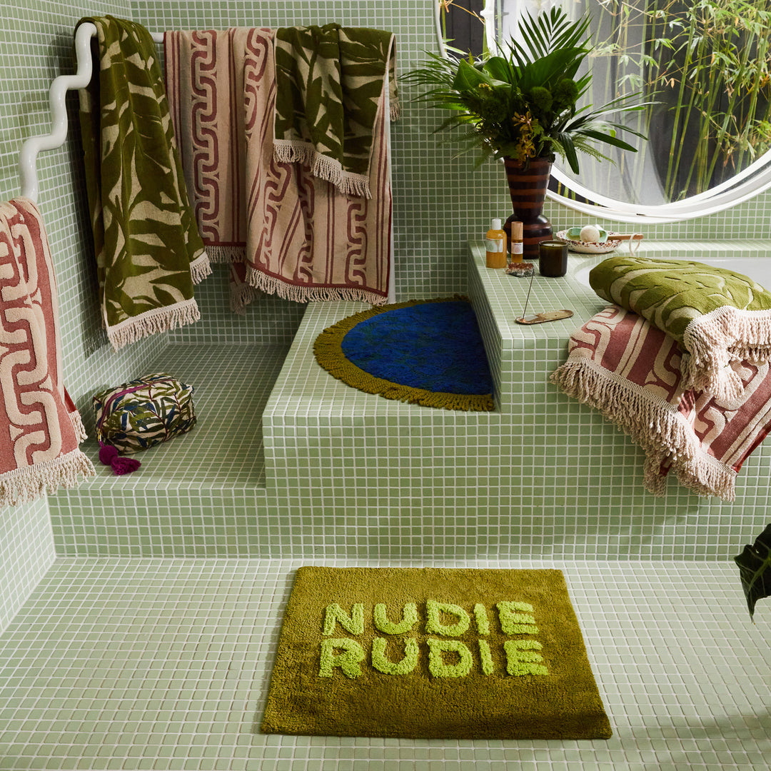 SAGE & CLARE | Nudie Rudie Bath Mat Mini - Artichoke | Shut the Front Door