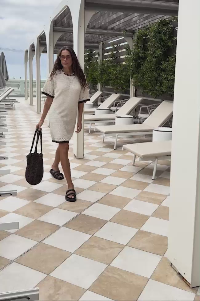 Bea Knit Mini Dress - Ecru