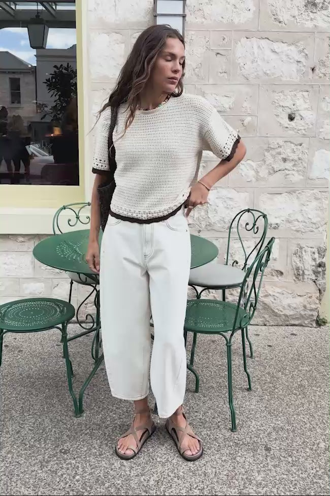 Blair Knit Tee - Ecru