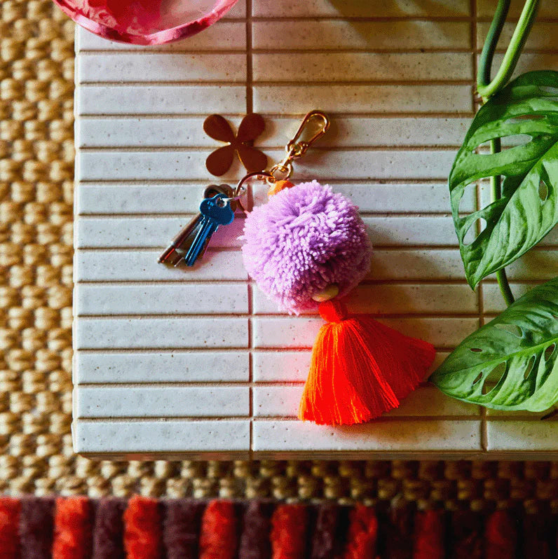 SAGE & CLARE | Nicci Key Ring - Mauve | Shut the Front Door
