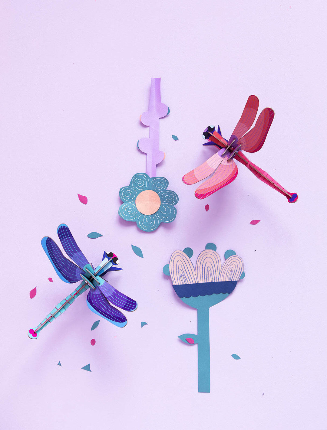Wall Art Butterflies (B7) - Ruby Dragonfly