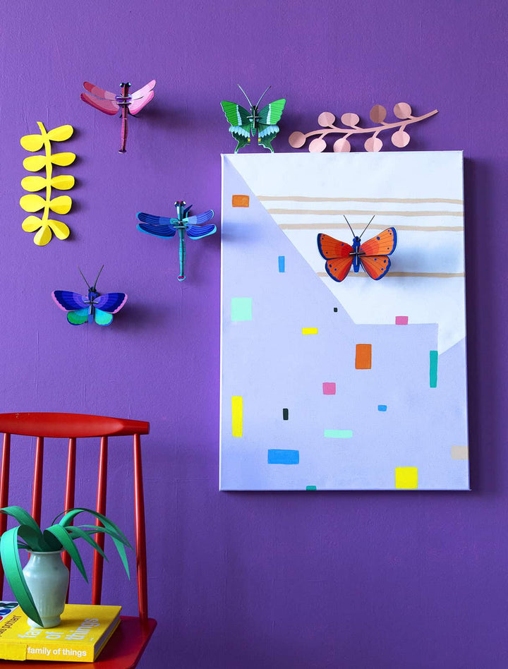 Wall Art Butterflies (B7) - Ruby Dragonfly