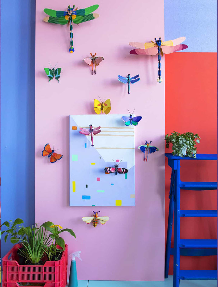 Wall Art Butterflies (B7) - Ruby Dragonfly