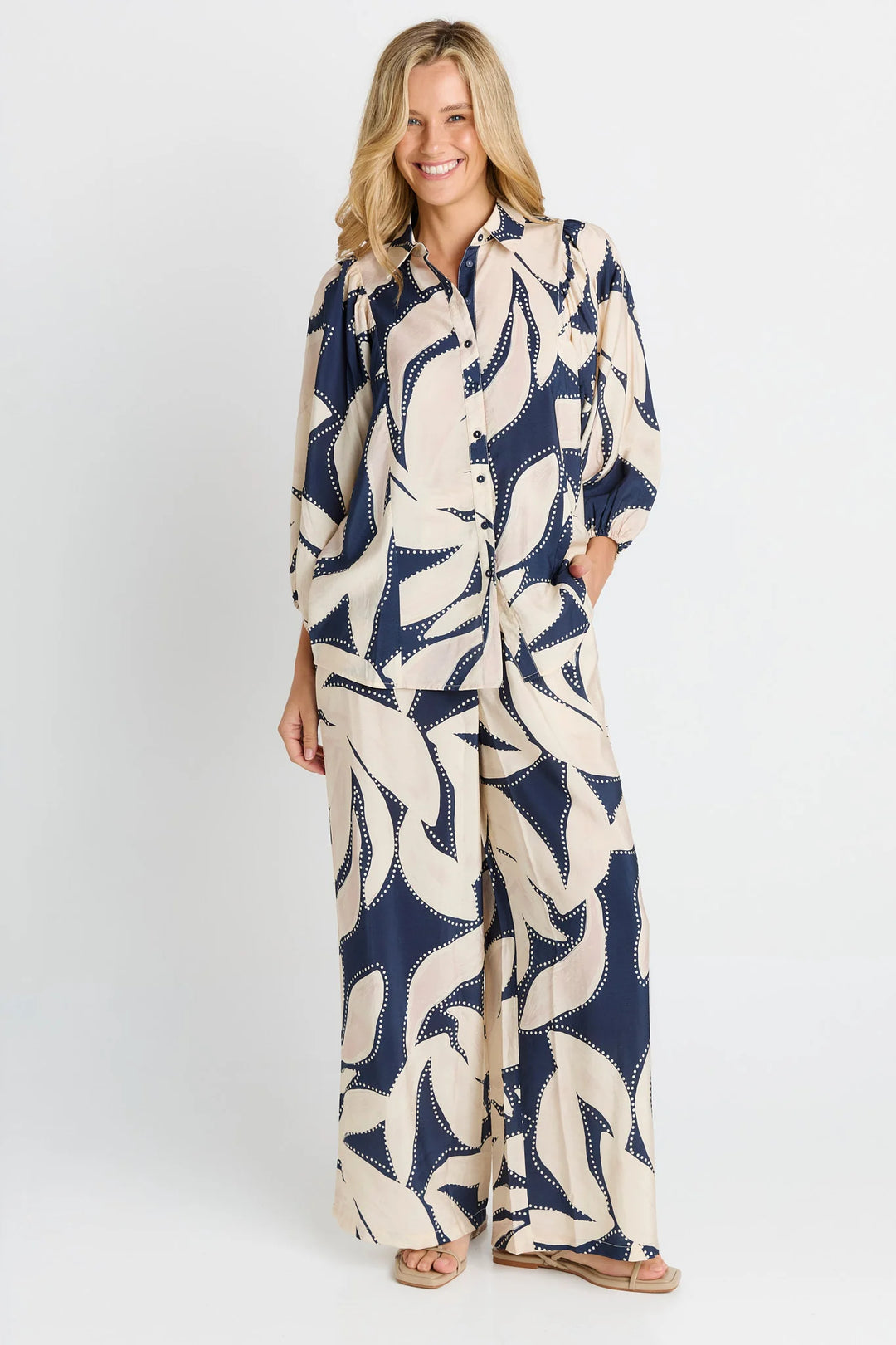 Betty Basics | Nova Shirt -Floral Print Navy | Shut the Front Door