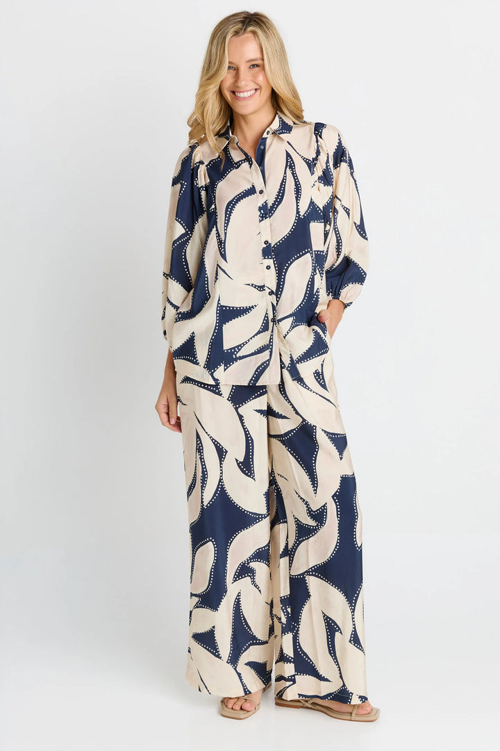 Betty Basics | Nova Shirt -Floral Print Navy | Shut the Front Door
