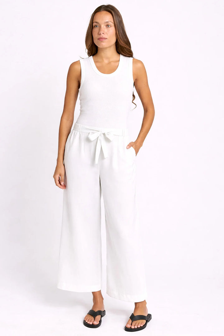 Bella Crop Pants - White