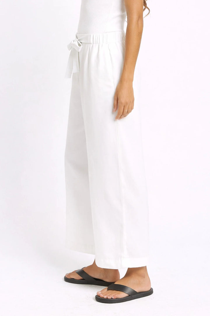 Bella Crop Pants - White