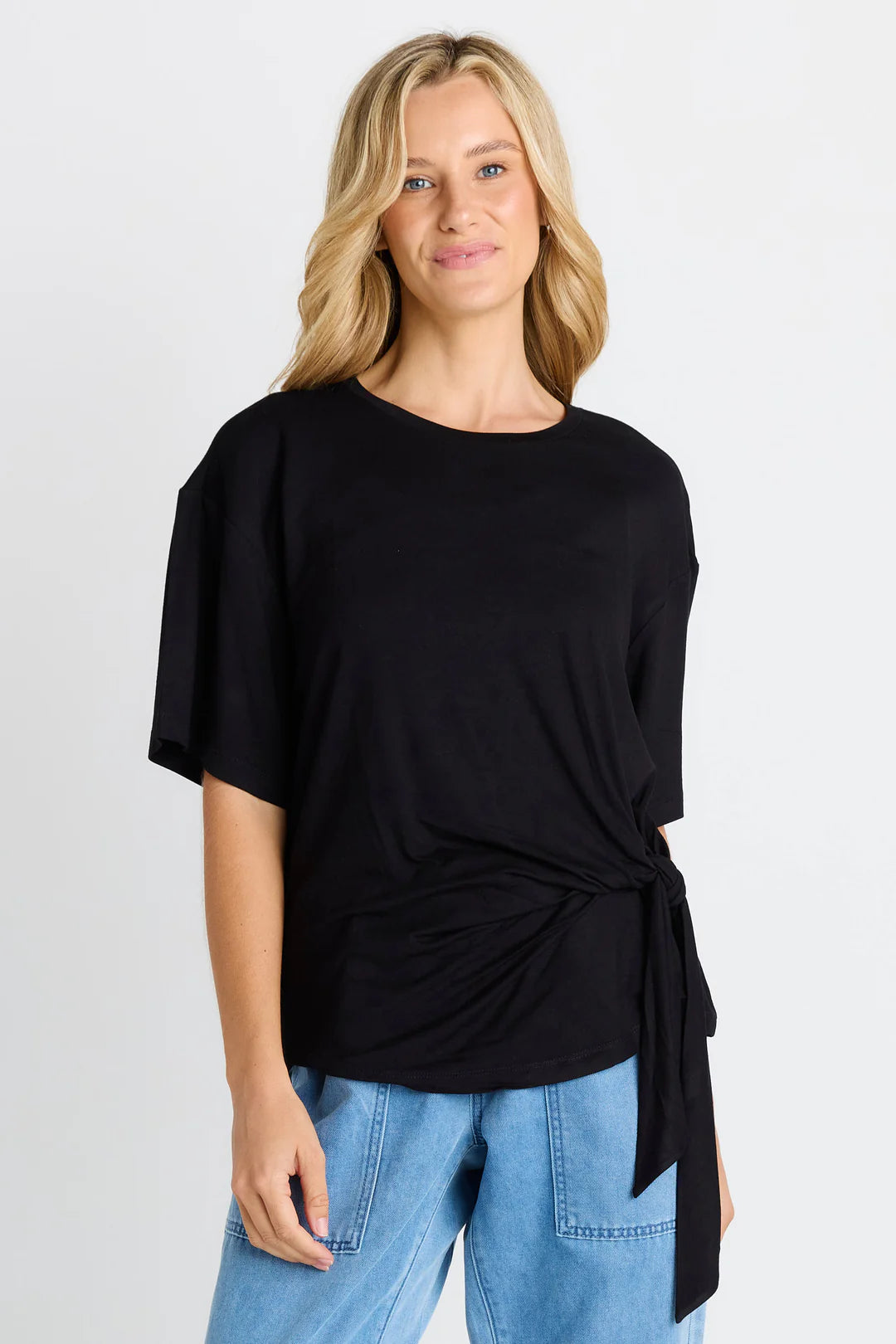 Betty Basics | Knot Tee - Black | Shut the Front Door