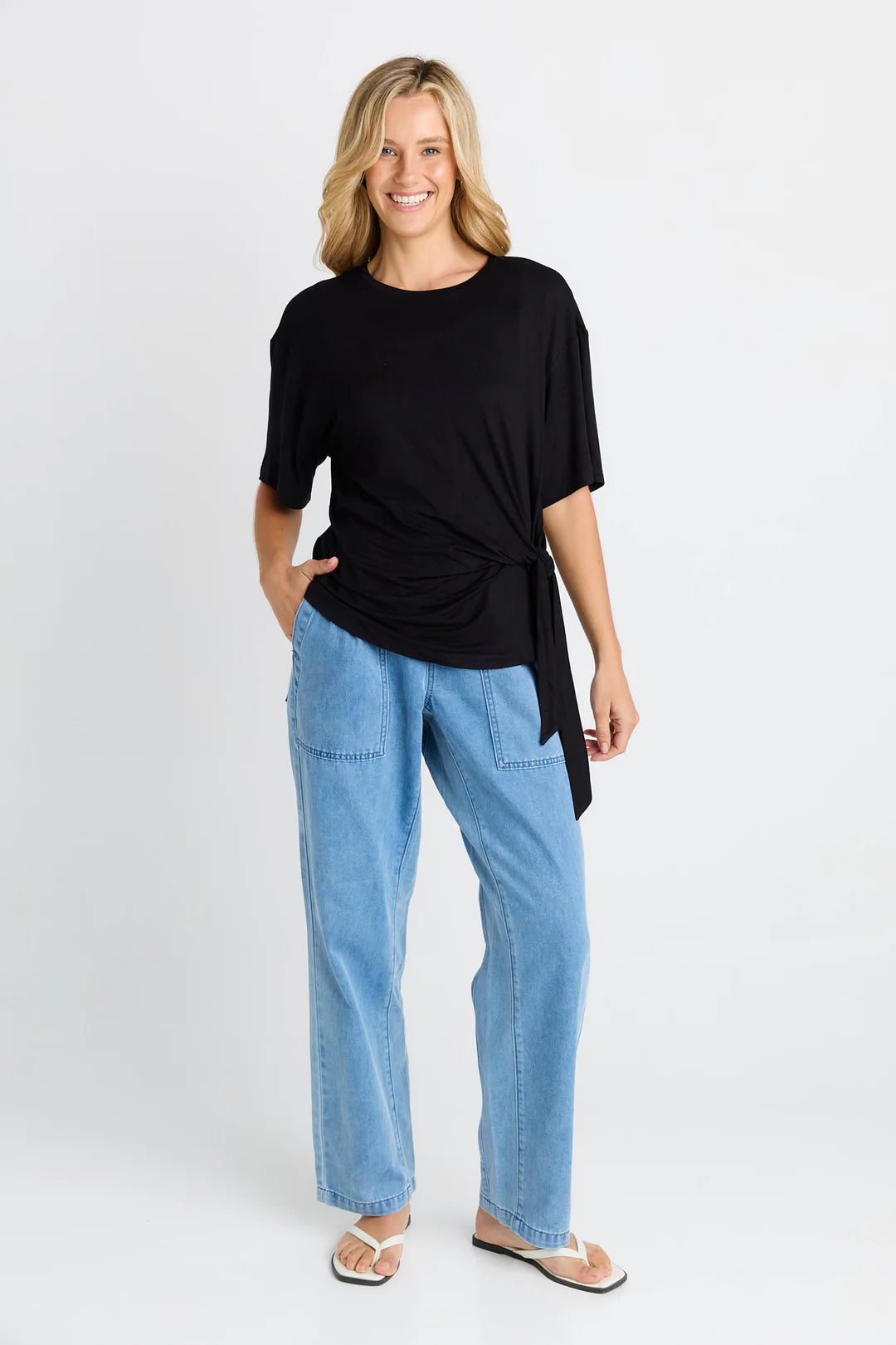 Betty Basics | Knot Tee - Black | Shut the Front Door