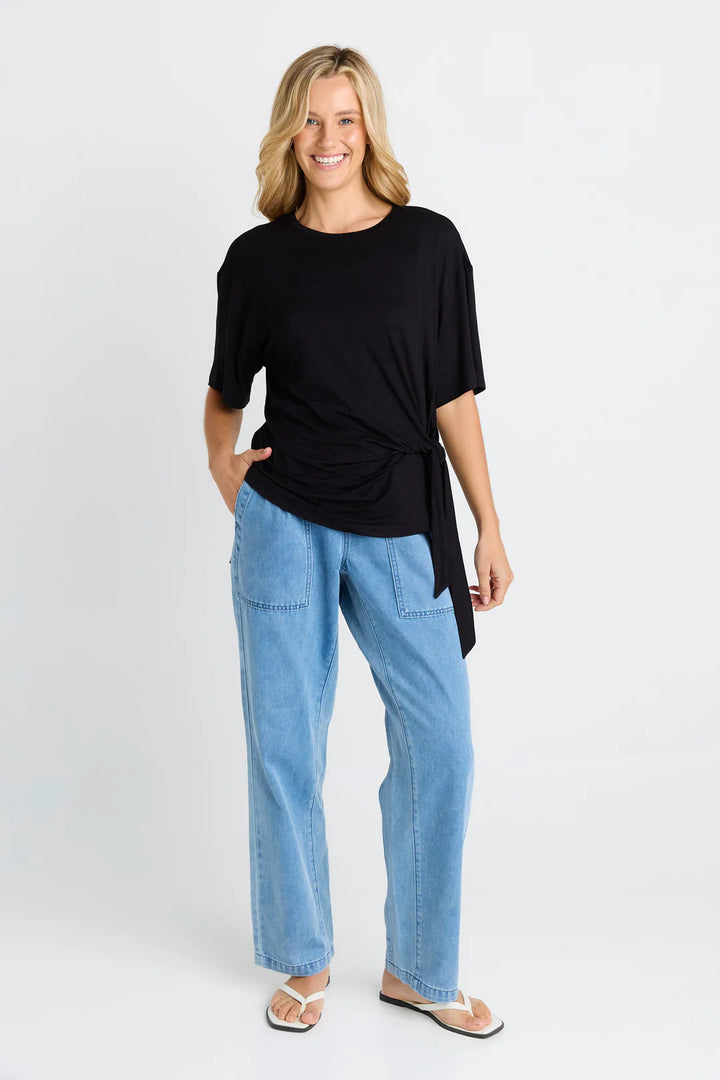 Betty Basics | Knot Tee - Black | Shut the Front Door