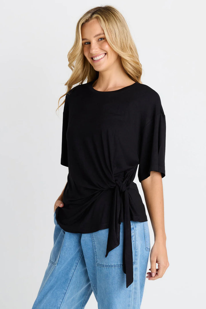 Betty Basics | Knot Tee - Black | Shut the Front Door