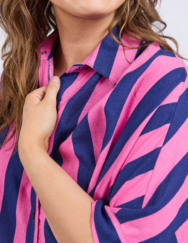 Palermo Stripe Shirt - Blue/Pink