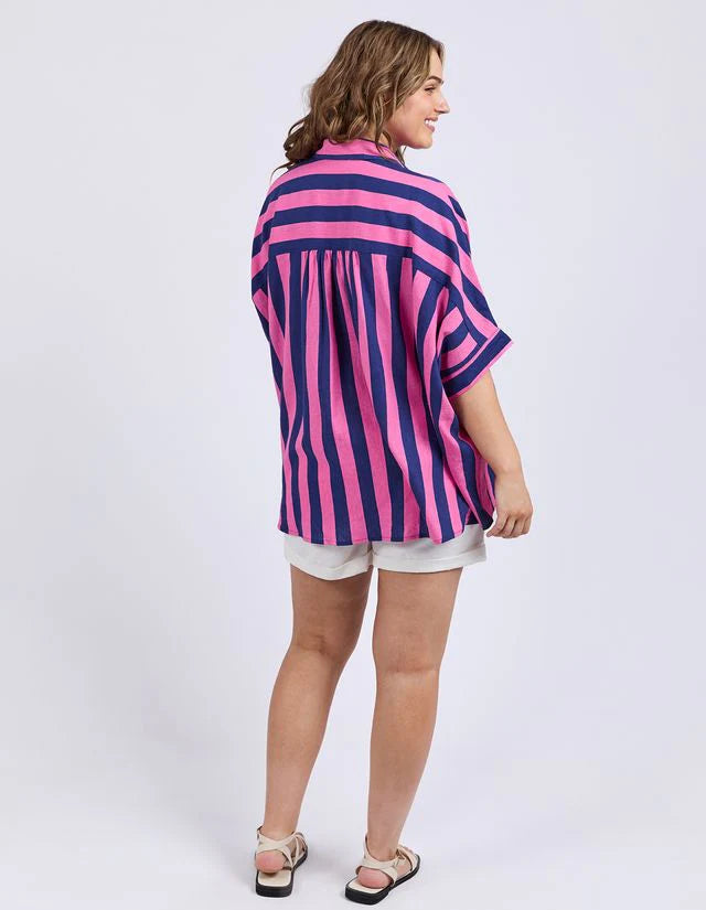 Palermo Stripe Shirt - Blue/Pink