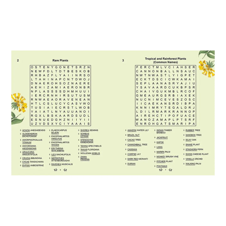 Kew Gardens Wordsearch Puzzles
