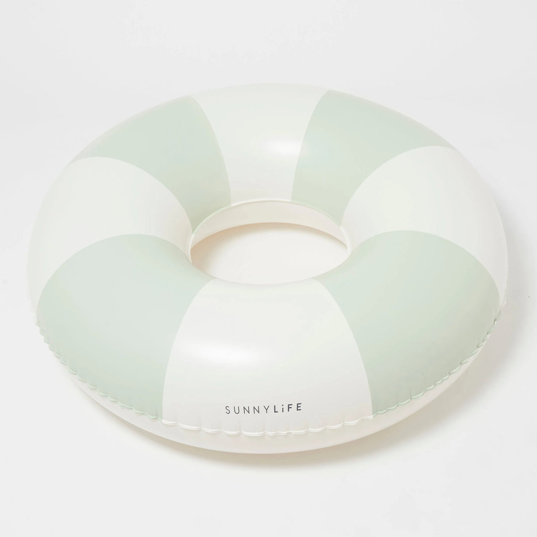 Sunnylife | Tube Pool Ring - The Vacay Soft Olive Stripe | Shut the Front Door