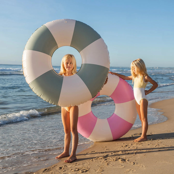 Sunnylife | Tube Pool Ring - The Vacay Soft Olive Stripe | Shut the Front Door