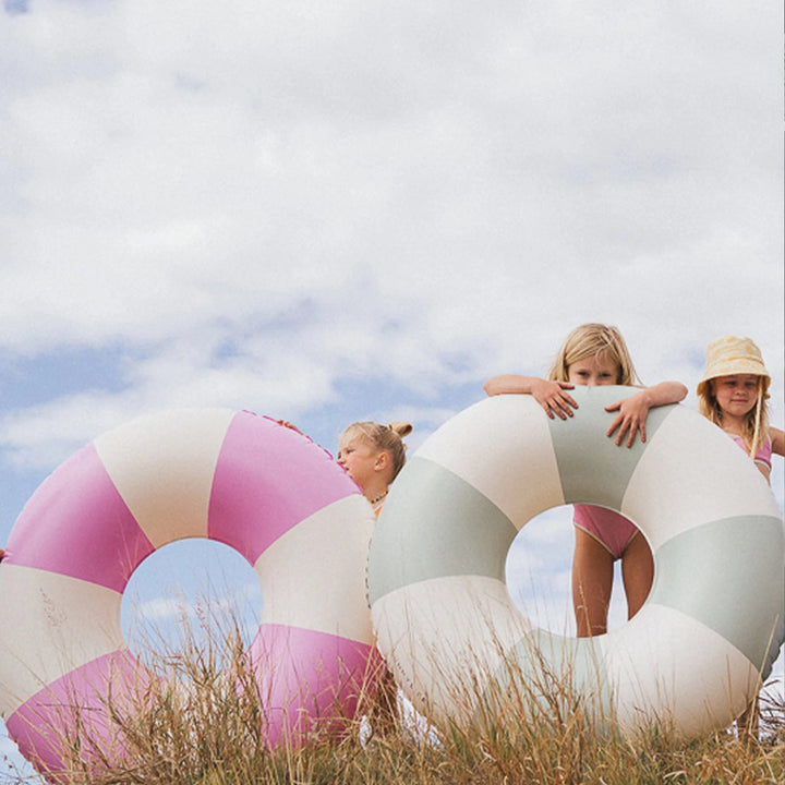 Sunnylife | Tube Pool Ring - The Vacay Soft Olive Stripe | Shut the Front Door