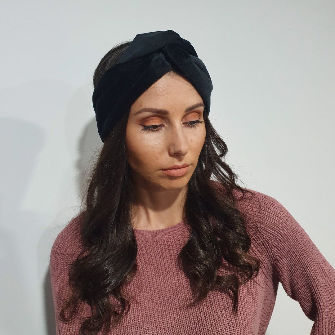 Boho Belle | Velvet Headpiece - Black | Shut the Front Door